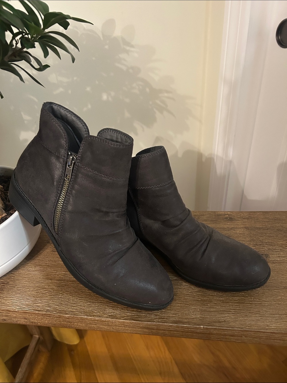 BareTraps Black Suede Ankle Booties